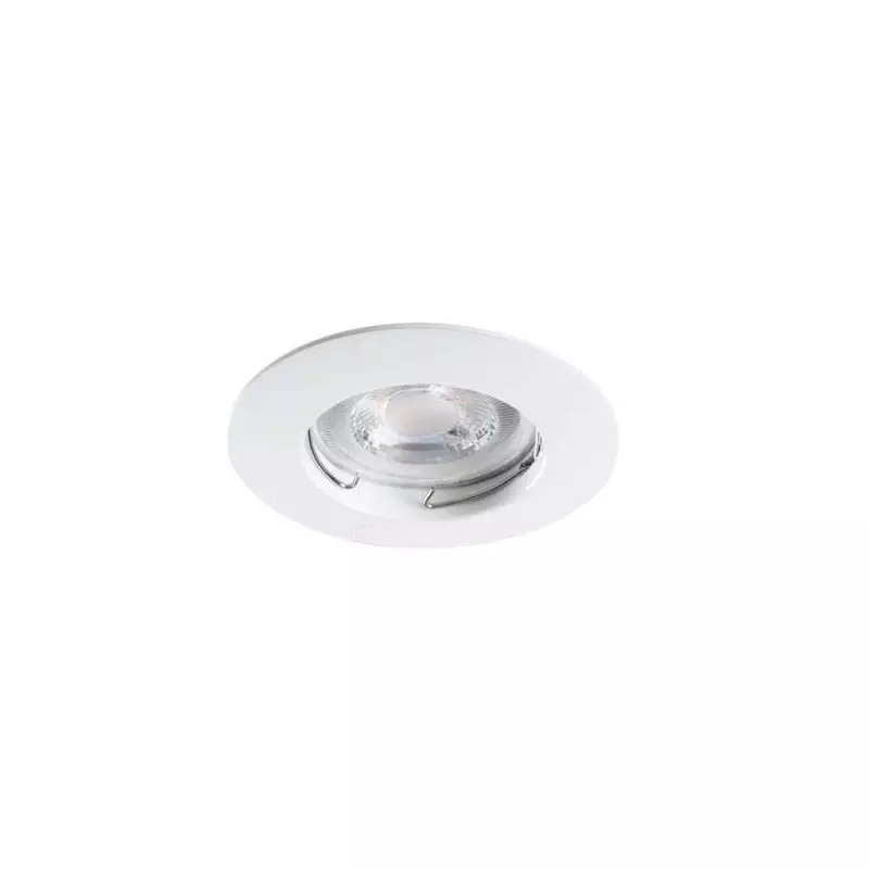 Support de spot encastrable perçage 65-75mm rond Blanc 