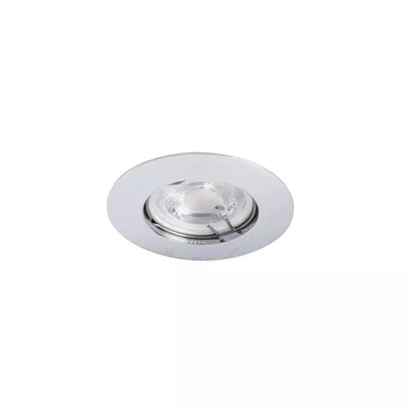 Support de spot encastrable perçage 65-75mm rond Chrome 