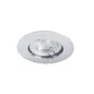 Support de spot encastrable perçage 65-75mm rond Chrome 