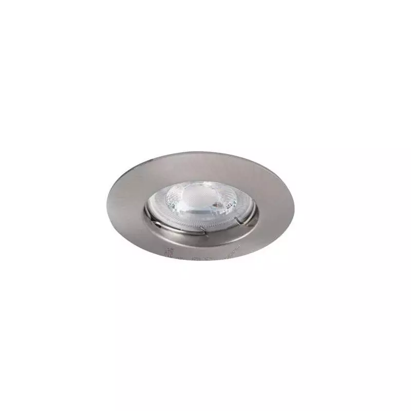 Support de spot encastrable perçage 65-75mm rond Chrome mat 