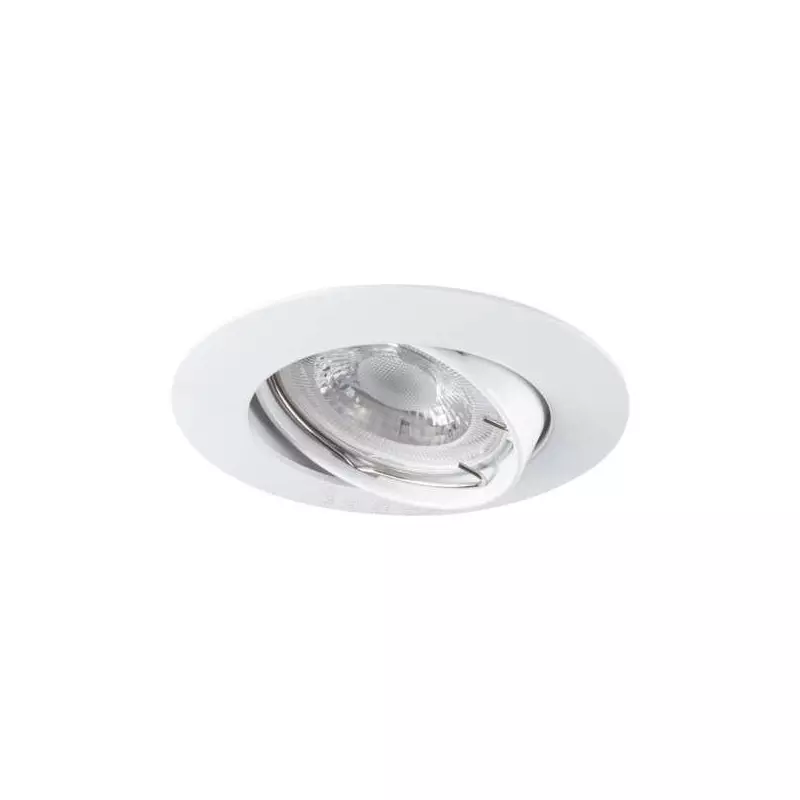 Support de spot encastrable perçage 75-80mm rond Blanc 