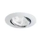 Support de spot encastrable perçage 75-80mm rond Chrome 