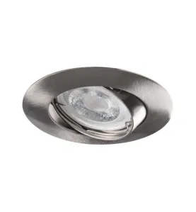 Support de spot encastrable perçage 75-80mm rond Chrome mat 