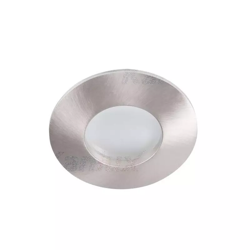 Support de spot encastrable perçage 71-74mm - étanche IP44 rond Chrome mat 