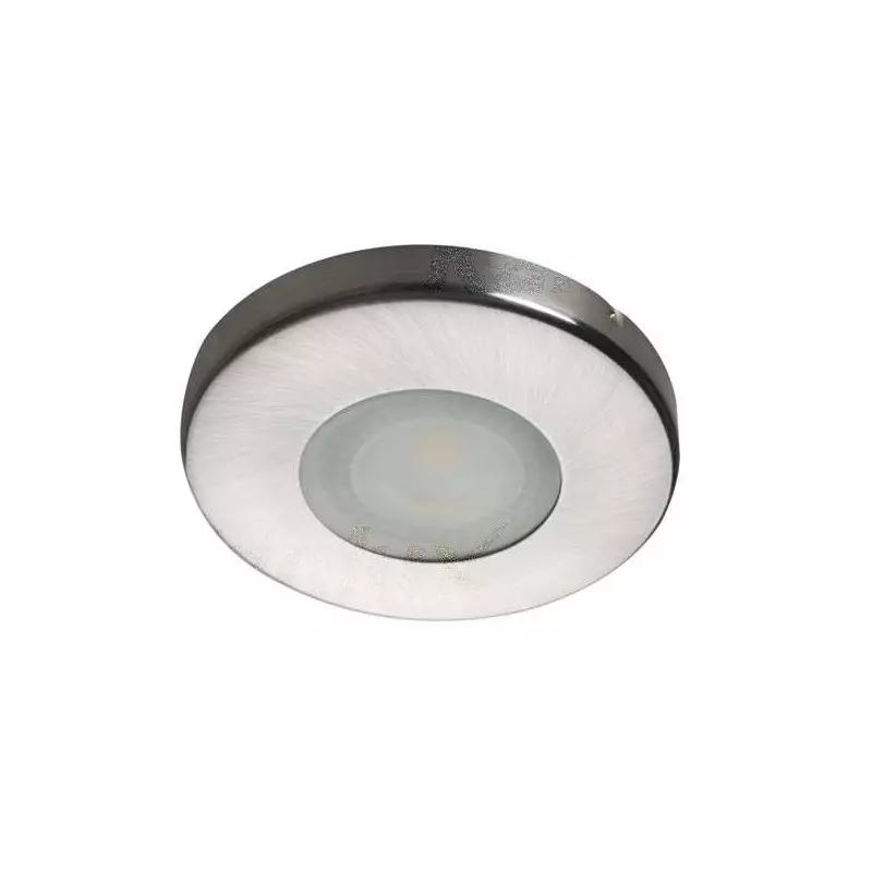 Support de spot encastrable perçage 60-62mm - étanche IP44 rond Nickel mat