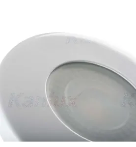 Support de spot encastrable perçage 60-62mm - étanche IP44 rond Blanc