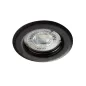 Support de spot encastrable perçage 60mm rond Mat noir 