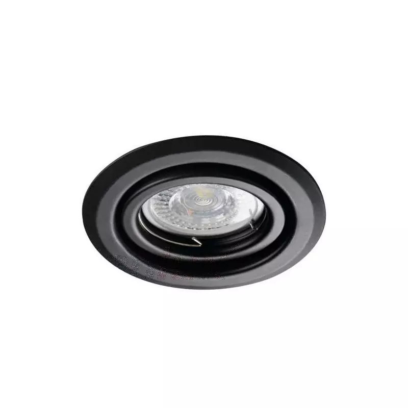 Support de spot encastrable perçage 80mm rond Mat noir 