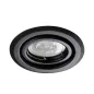 Support de spot encastrable perçage 80mm rond Mat noir 