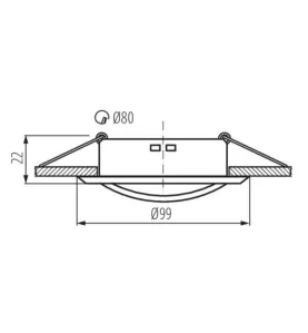 Support de spot encastrable perçage 80mm rond Mat noir 