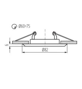 Support de Spot Encastrable Max 50W GU10/GU5.3 120° Ø60mm Rond Or / Nickel - perçage 60mm