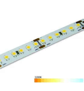 Ruban LED Blanc puissant 60 LED/m 14,4W/m - Blanc Très Chaud 2200K