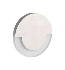 Applique LED escalier Rond ∅70mm 0,8W DC12V Acier inoxydable SOLA - Blanc Chaud 3000K 