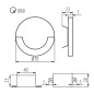 Applique LED escalier Rond ∅70mm 1,3W AC220-240V Acier inoxydable SOLA - Blanc Chaud 3000K