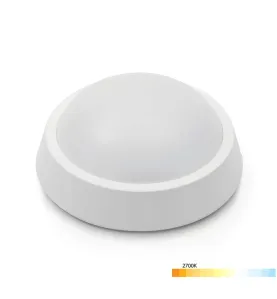 Plafonnier LED Saillie 8W Rond Étanche IP65 650lm (43W) - Blanc Chaud 2700K