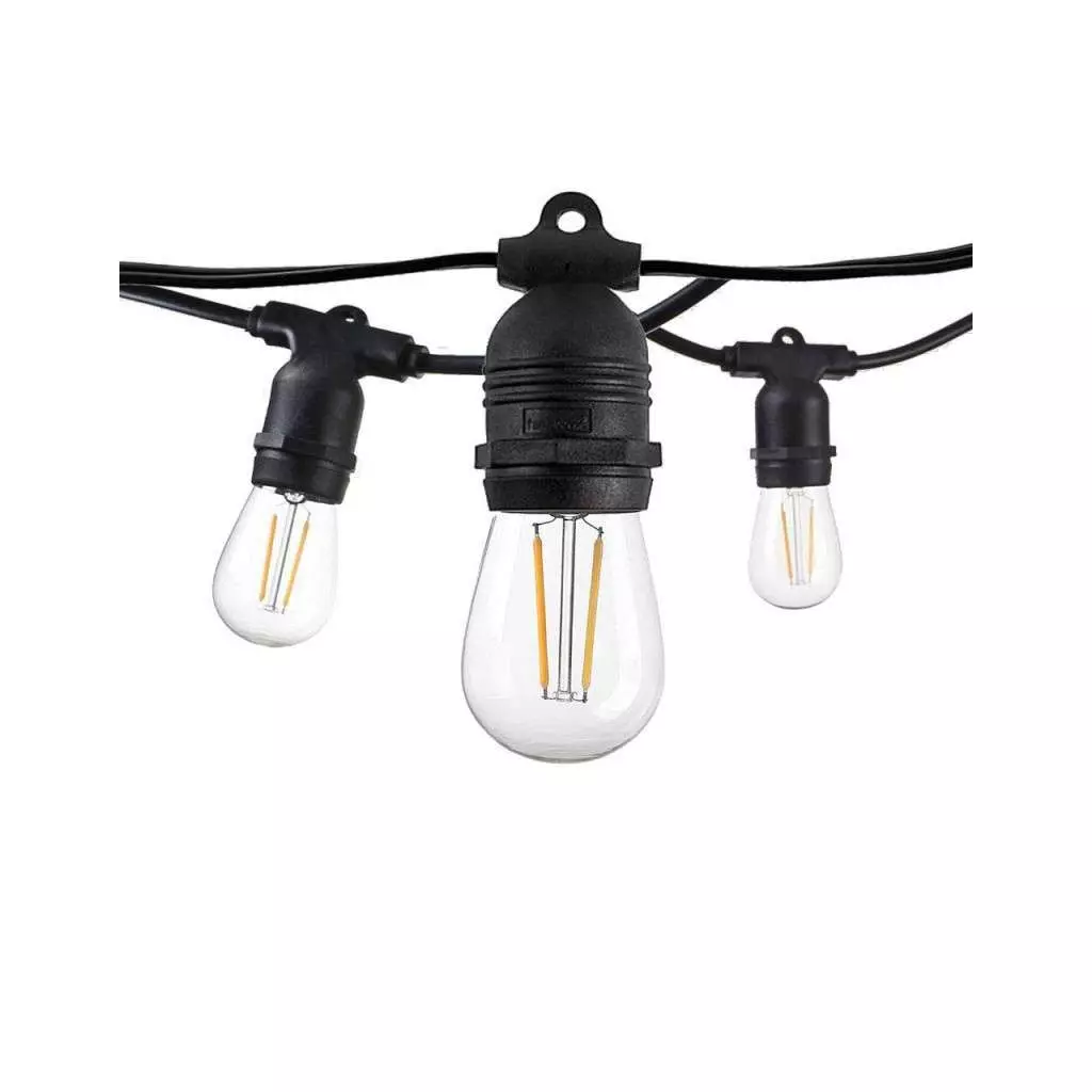 Guirlande guinguette IP65 10m + ampoules LED E27 de couleurs