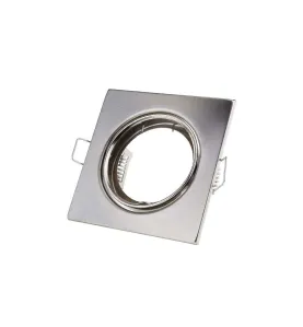 Support spot encastrable carré orientable Finition Inox