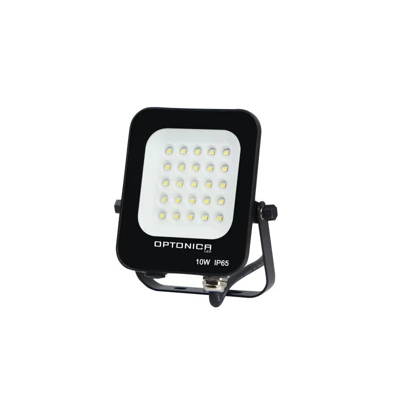 Projecteur LED 10W Noir Étanche IP65 900lm 66W Blanc du Jour 6000K