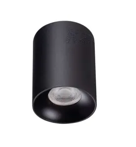 Plafonnier saillie rond pour 1 ampoule GU10 Noir 