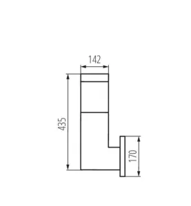 Applique Murale 3x3,5W GU10 Étanche IP54 Graphite 435mm