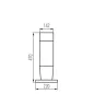 Potelet à fixer au sol, à fixer au sol pour 1 ampoule E27 étanche IP54, 54 Graphite 