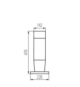 Potelet à fixer au sol, à fixer au sol pour 1 ampoule E27 étanche IP54, 54 Graphite 