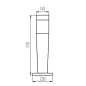 Potelet à fixer au sol pour 1 ampoule E27 étanche IP54 Graphite 