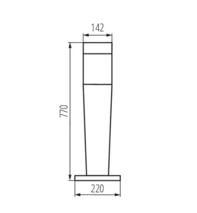 Potelet à fixer au sol pour 1 ampoule E27 étanche IP54 Graphite 