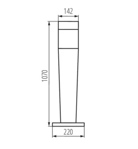 Potelet à fixer au sol pour 1 ampoule E27 étanche IP54 Graphite