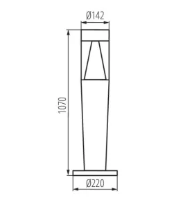 Potelet à fixer au sol pour 3 ampoules GU10 étanche IP54 Graphite