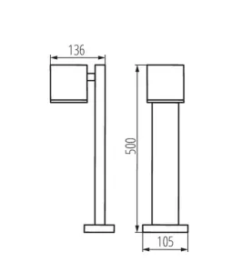 Potelet à fixer au sol pour 1 ampoule GU10 étanche IP44 Anthracite 