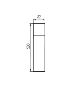 Potelet à fixer au sol pour 1 ampoule E27 étanche IP44 Anthracite