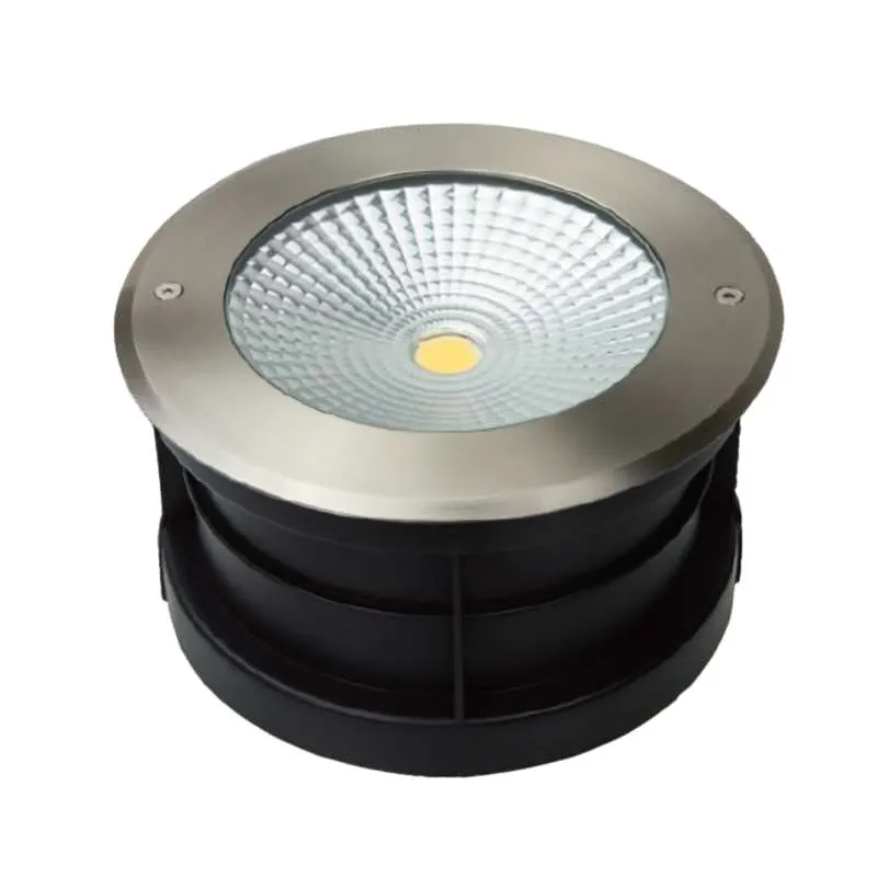 Spot LED Extérieur encastrable 220V 25W (éclairage 200W) - étanche IP67 diamètre 195mm Blanc du Jour 6000K 2100lm