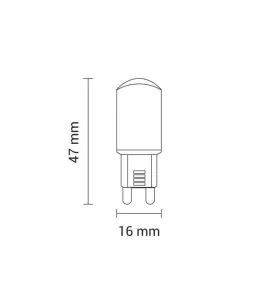 Ampoule LED G9 3W équivalent à 23W - Blanc Chaud 2800K