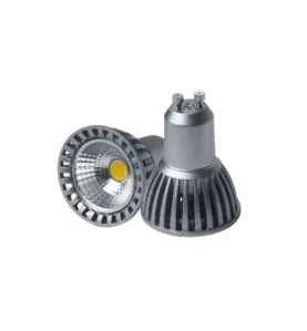 Spot LED GU10 6W Argent Argent équivalent à 50W - Blanc du Jour 6000K