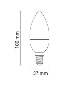 Ampoule LED Dimmable E14 6W équivalent à 48W - Blanc Naturel 4500K