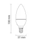 Ampoule LED Dimmable E14 6W équivalent à 48W - Blanc du Jour 6000K 