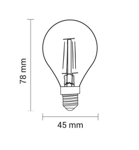 Ampoule LED E14 G45 4W équivalent à 32W - Blanc Chaud 2700K