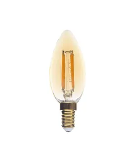 Ampoule LED E14 C35 4W Verre doré équivalent à 27W - Blanc Chaud 2500K