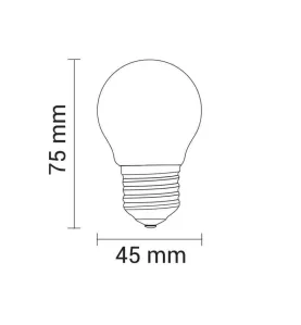 Ampoule LED E27 G45 4W équivalent à 32W - Blanc du Jour 6000K 