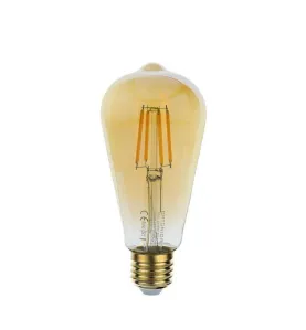 Ampoule LED E27 ST64 4W Verre doré équivalent à 27W - Blanc Chaud 2500K 