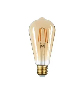 Ampoule LED E27 ST64 4W Verre doré équivalent à 27W - Blanc Chaud 2500K 