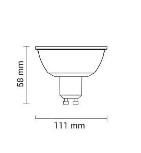 Spot LED GU10 AR111 9W Blanc équivalent à 55W - Blanc Naturel 4500K