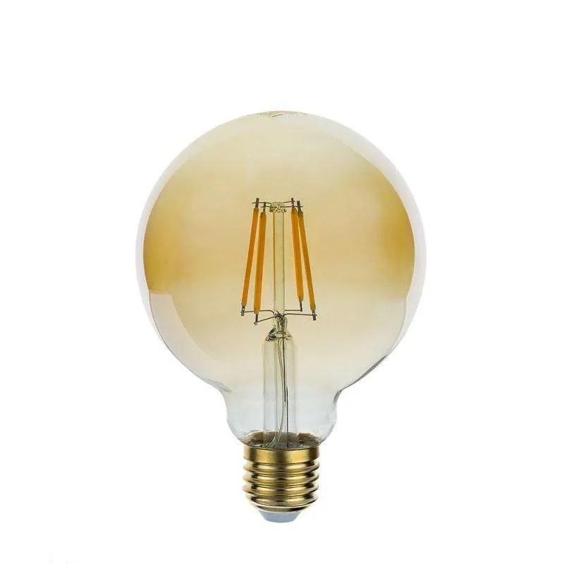 Ampoule LED E27 G95 4W Verre doré équivalent à 27W - Blanc Chaud 2500K 