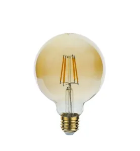 Ampoule LED E27 G95 4W Verre doré équivalent à 27W - Blanc Chaud 2500K 