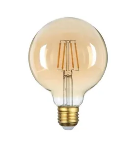 Ampoule LED E27 G95 4W Verre doré équivalent à 27W - Blanc Chaud 2500K 