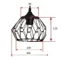 Suspension Luminaire Multiformes Or Doré E27 Diamètre 235mm avec Câble 1,1m réglable - Suspension d'éclairage intérieur