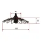 Suspension Luminaire Multiformes Or Doré E27 Diamètre 235mm avec Câble 1,1m réglable - Suspension d'éclairage intérieur