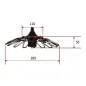 Suspension Luminaire Multiformes Rose E27 Diamètre 285mm avec Câble 1,1m réglable - Suspension d'éclairage intérieur