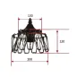 Suspension Luminaire Multiformes Noire E27 Diamètre 350mm avec Câble 1,1m réglable - Suspension d'éclairage intérieur